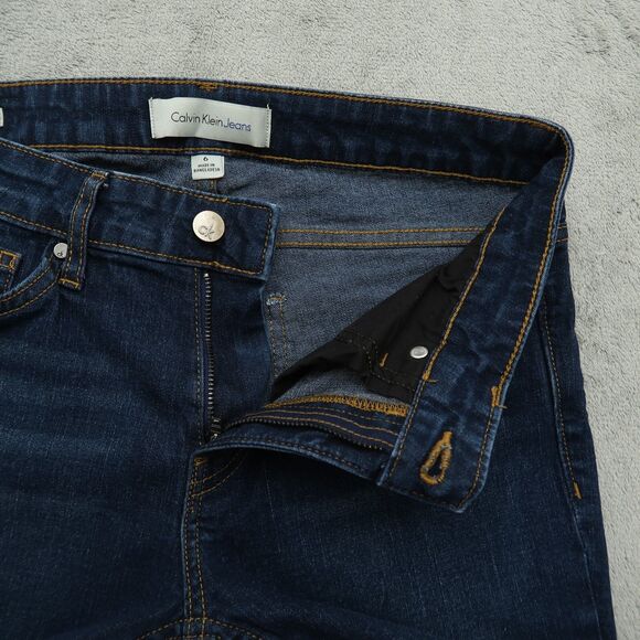 Calvin Klein Jeans Women's Size 6 Blue Low-Rise Ankle Legging Denim 26.5" Inseam - Picture 2 of 16